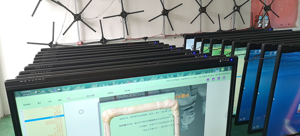 65 75 CM Cloud APP Screen Digital Player Video Signage Lcd 3D Display Led Advertising Holographic Projector Wifi  Hologram Fan