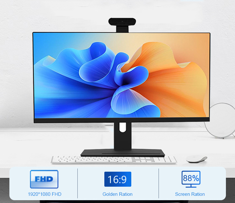 Professional  23.8" All in one PC Monitors Touch Screen Gaming Monitor Full HD Support AIO Desktop Computer for Sale