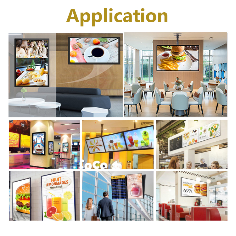 China Professional Wall Mounted Advertising Lcd Display 32 43 55 4K Digital Menu Display Boards Advertising Player In Door