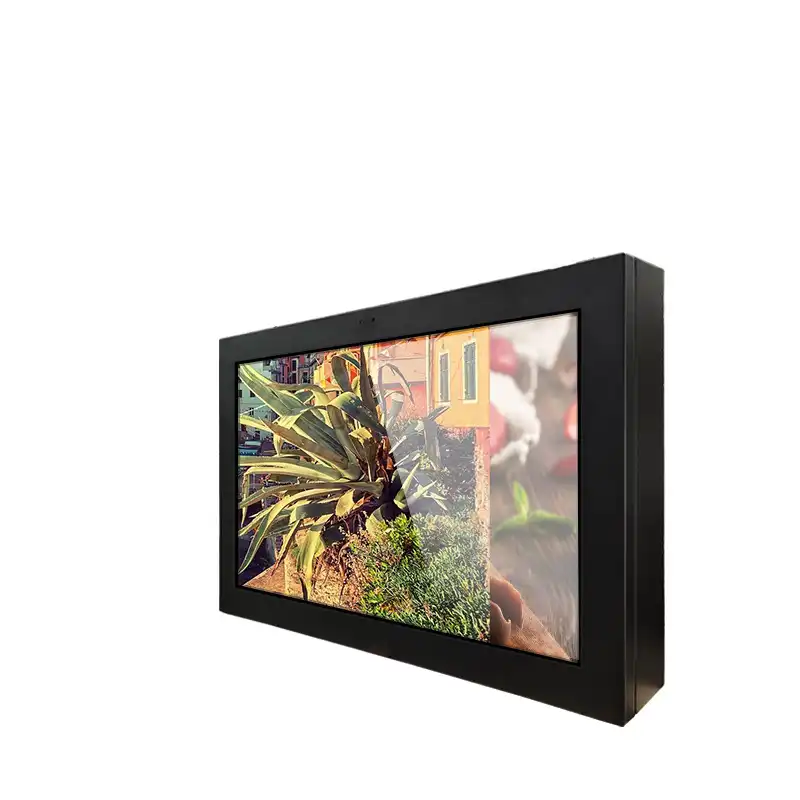 Pantalla de visualización de publicidad Digital para exteriores, montaje en pared, pantalla antiiluminación de 43 pulgadas, pantalla LCD impermeable para publicidad al aire libre 1