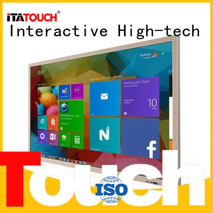 artist panels coffee touch screen video wall projected ITATOUCH Brand 1