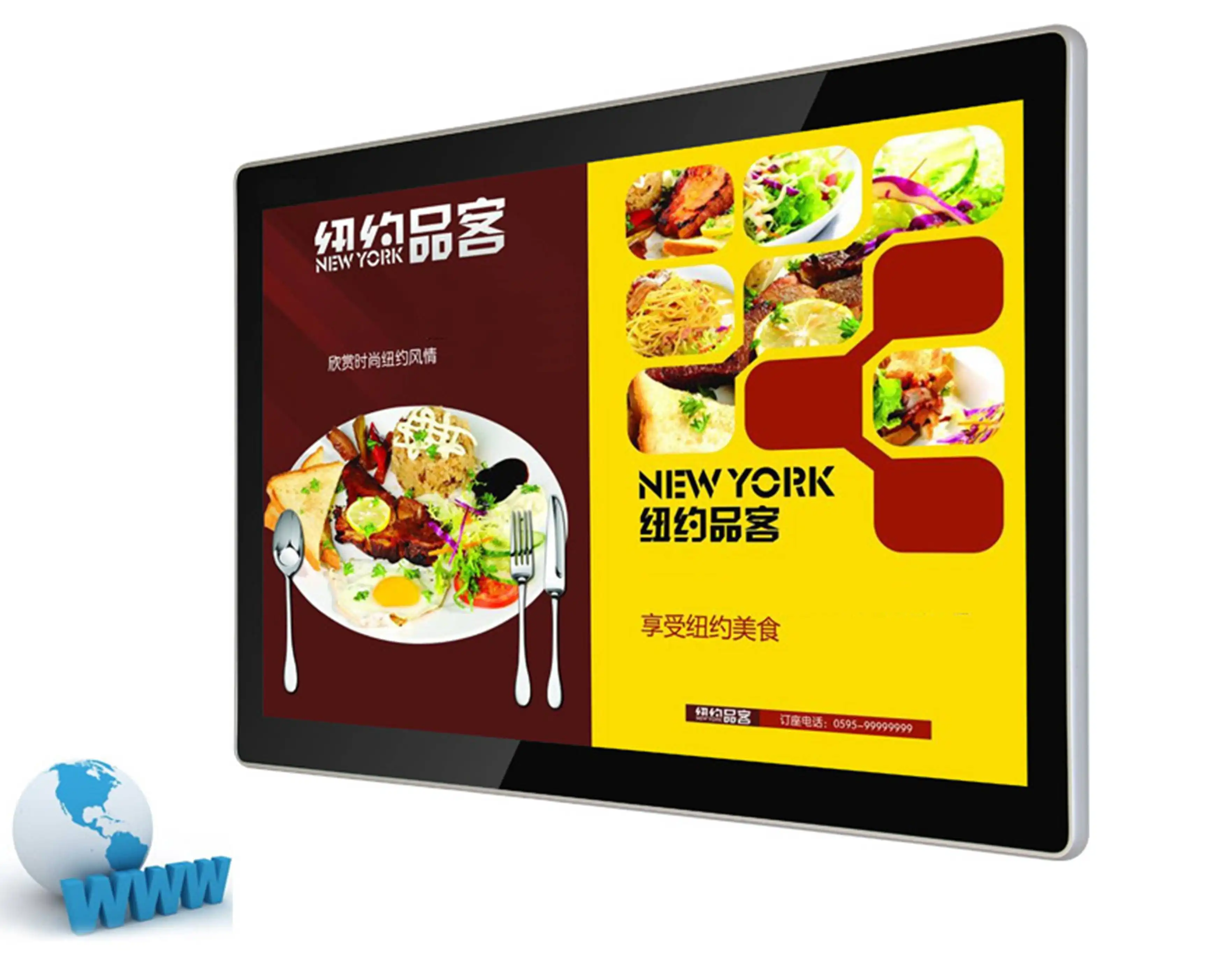 Factory direct supply led display panel digital signage kiosk for hotel restaurant information display 1