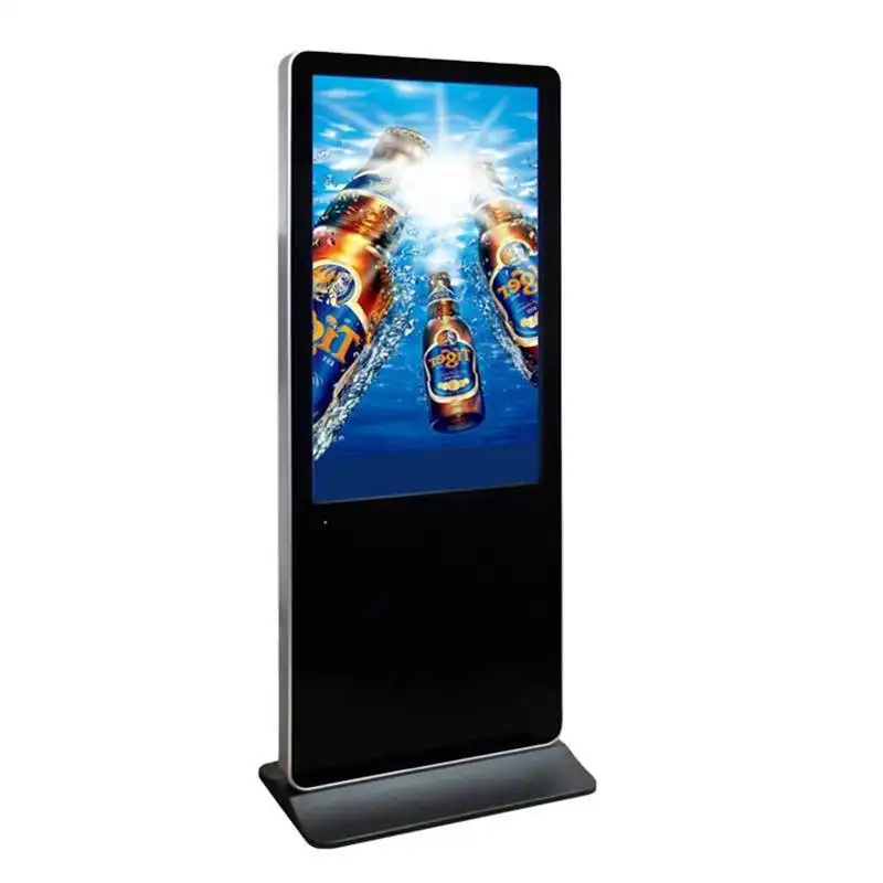 Factory Prices Ultra Thin Free Standing LCD Advertising Player Touch Network Stand Digital Signage Display 1