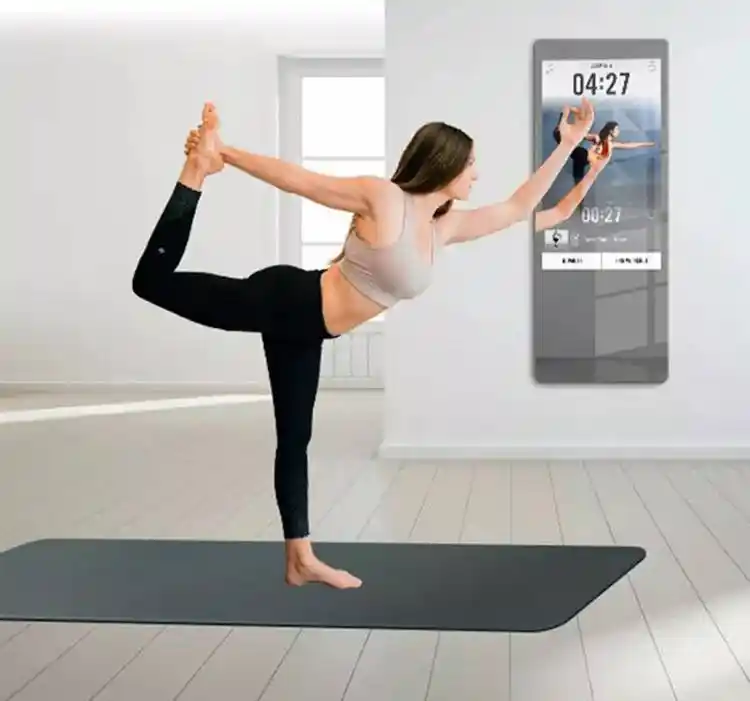 Mejor venta pantalla LCD Fitness Digital Magic Gym entrenamiento interior quiosco interactivo de cuerpo completo pantalla mágica inteligente espejo LED 1