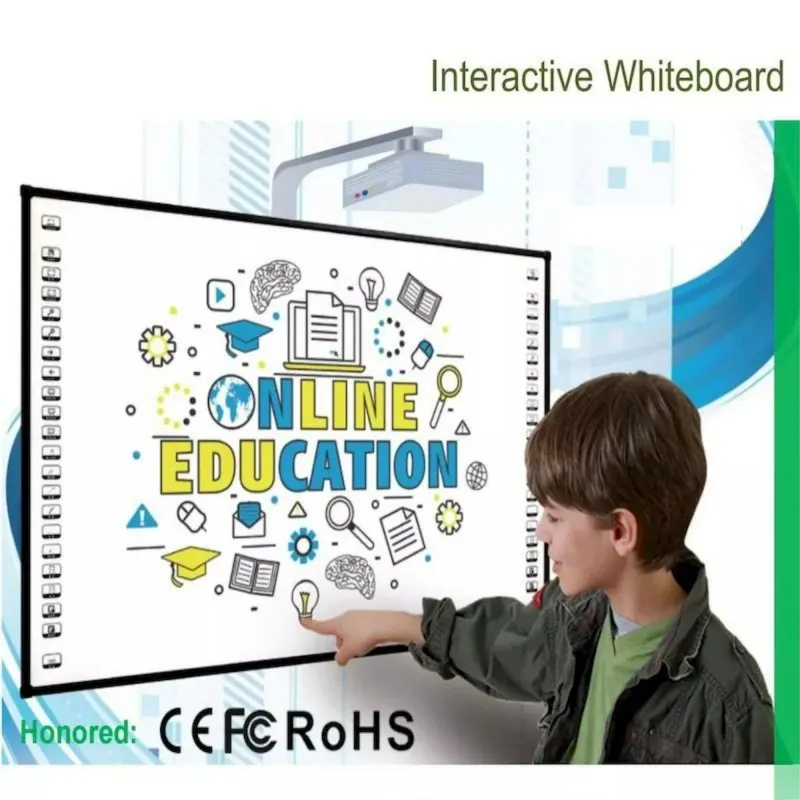 Proyector electrónico interactivo con pantalla multitáctil de dedo infrarrojo escolar de 82 Escuela & Pizarra blanca para el aula para escribir & Aprendizaje 1