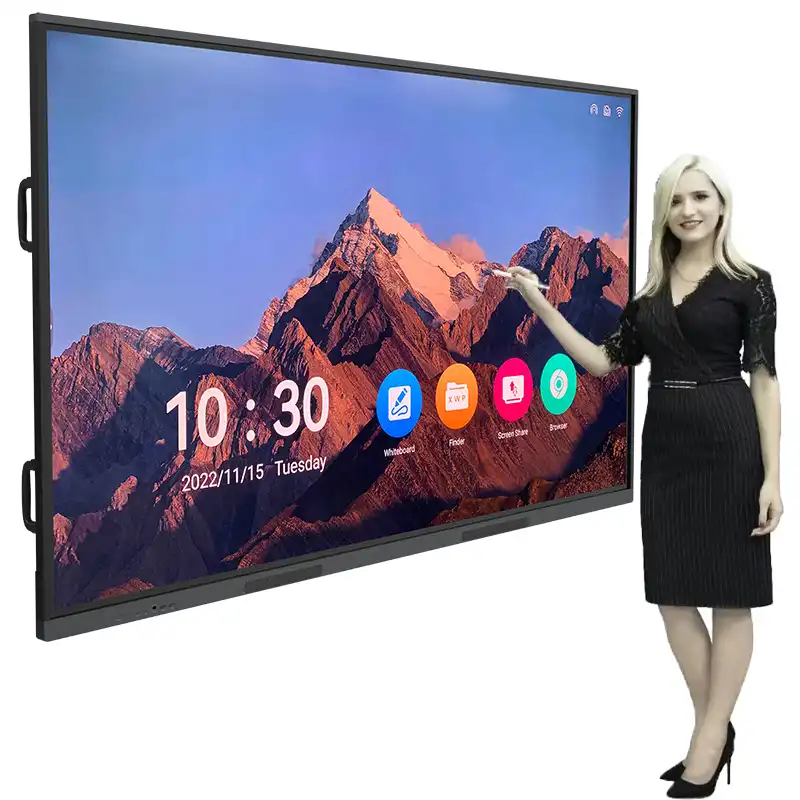 El fabricante SUPERIOR global llevó Whiteboards interactivos de TV de la pantalla del Lcd 4K del tablero elegante para la escuela 1