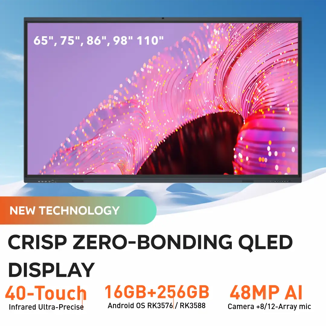 Pizarra blanca interactiva Led con pantalla táctil de TV inteligente para aula/reunión/educación para niños precios de fábrica 86 pulgadas 3840x2160 4K UHD1 1