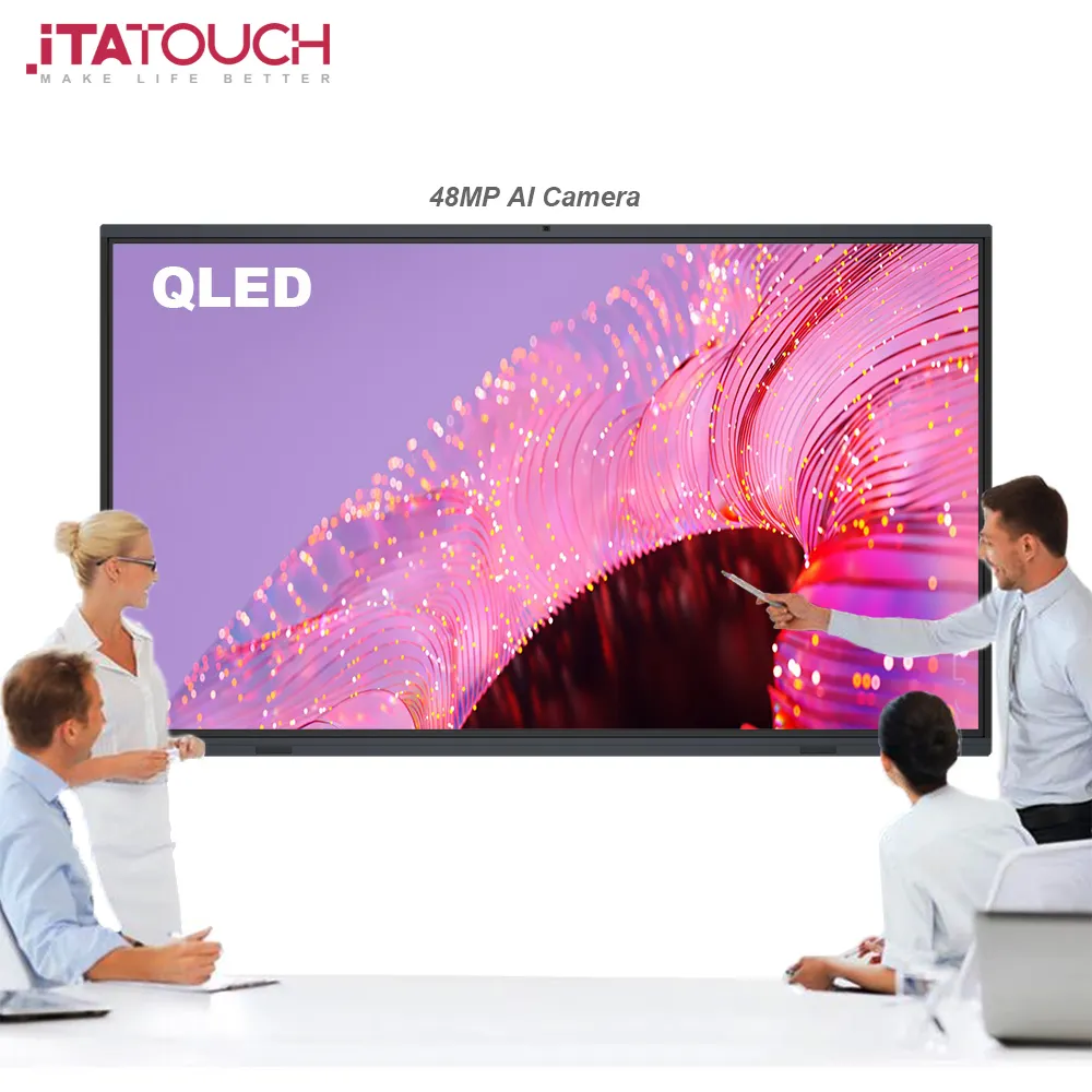 Pantalla táctil inteligente plana para TV, pizarra interactiva infrarroja USB para empresas, precio al por mayor, CE, 2026 1