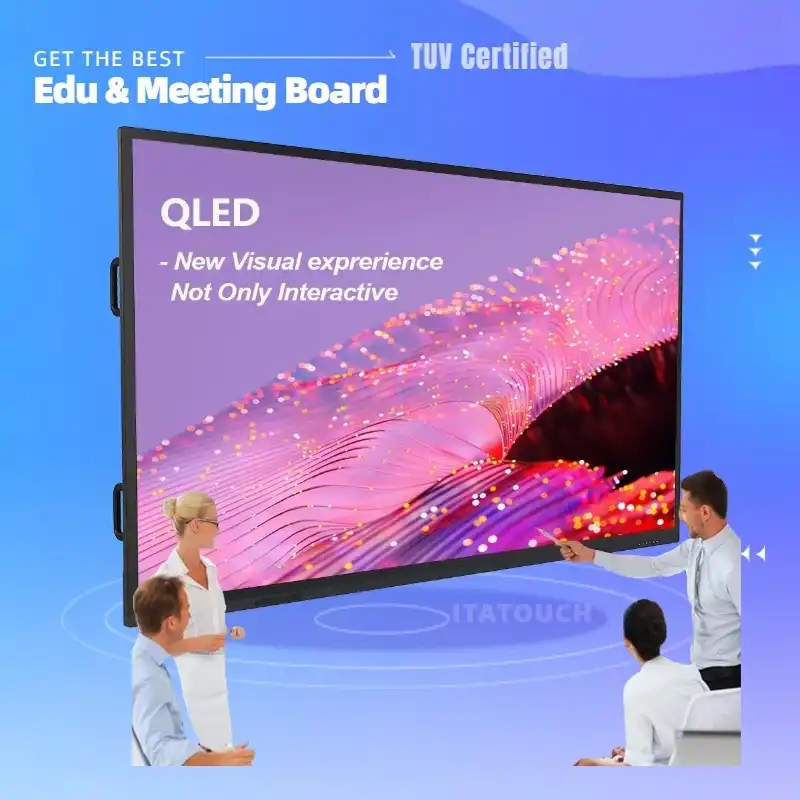 Promotional LED 4K Uhd65 75 85 Inch E Screen Panels Digital Board Interactive Whiteboard with PC For School 1