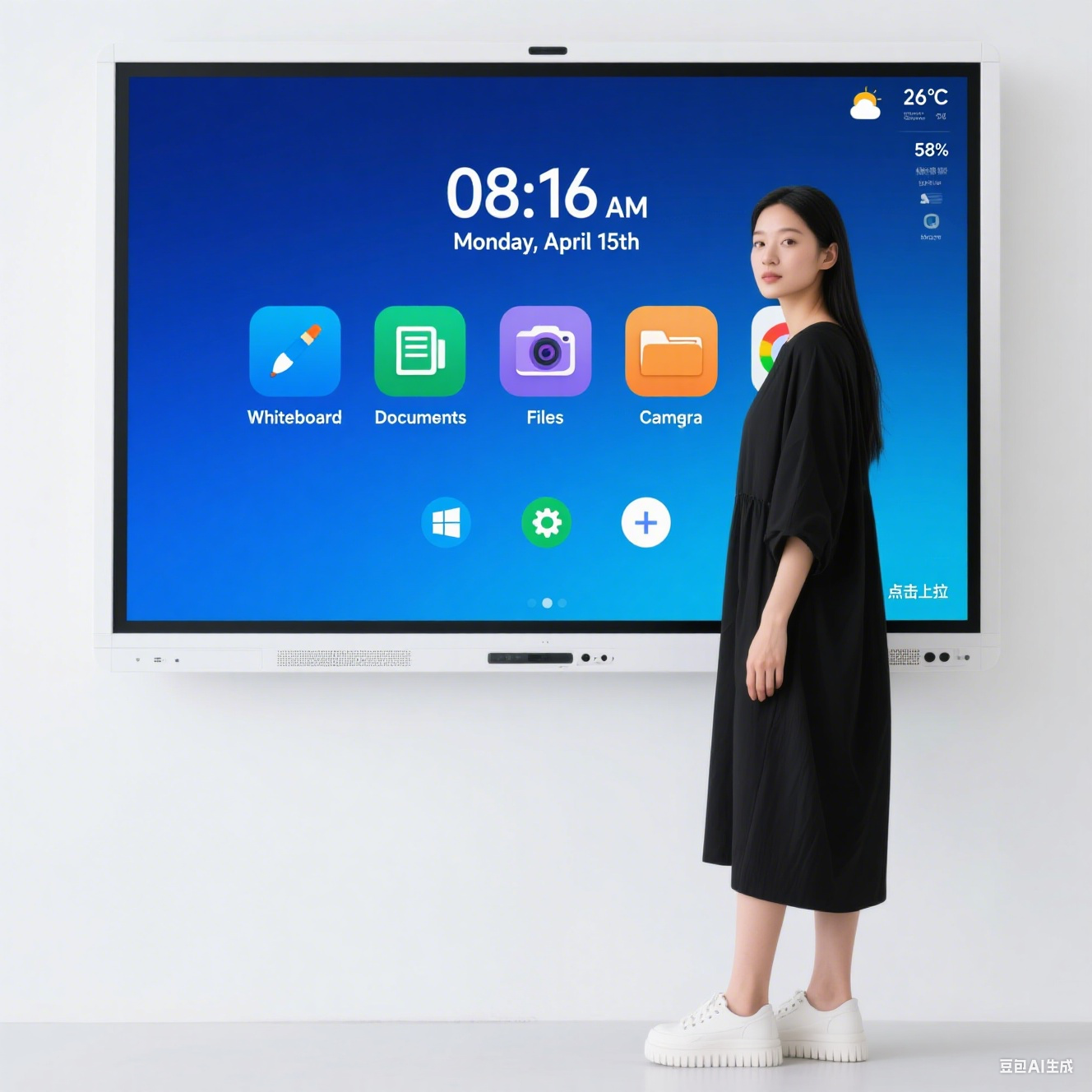 Hot Selling 55/65/75/85/86/98/110 LCD Display 4k Multi-Touch Smart ...