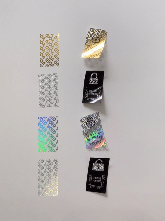 Fullgo Different VOID Revealing Display Effect Tamper proof Label 8