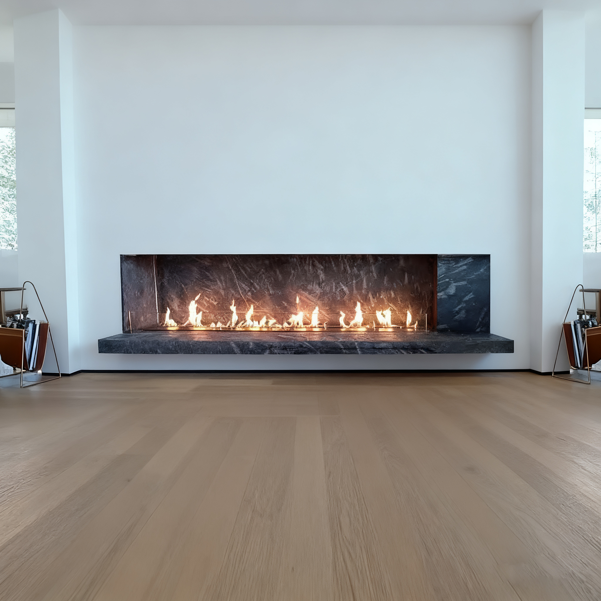 Chimenea lineal de bioetanol para interiores 1