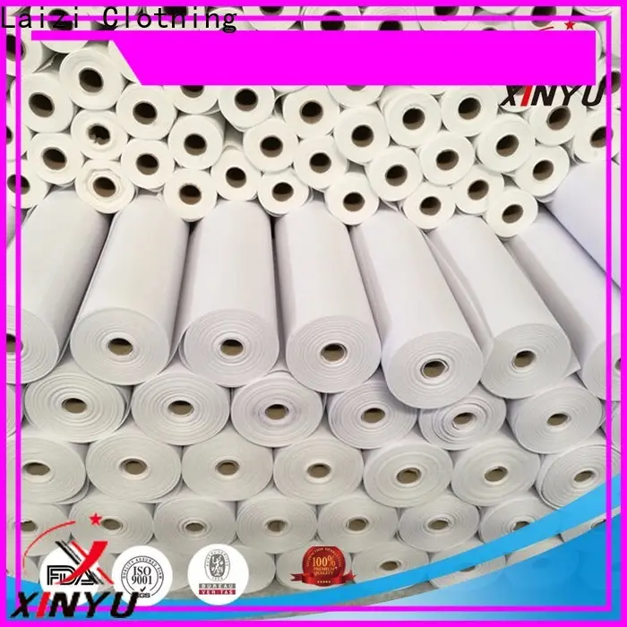 XINYU Non-woven non woven fusible interlining fabrics manufacturers for cuff interlining 1