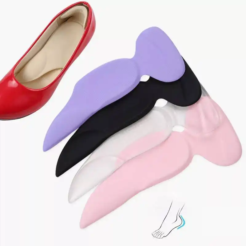 Memory foam back heel liner pads leather arch support heel liner leather shoe liner grips kit 1