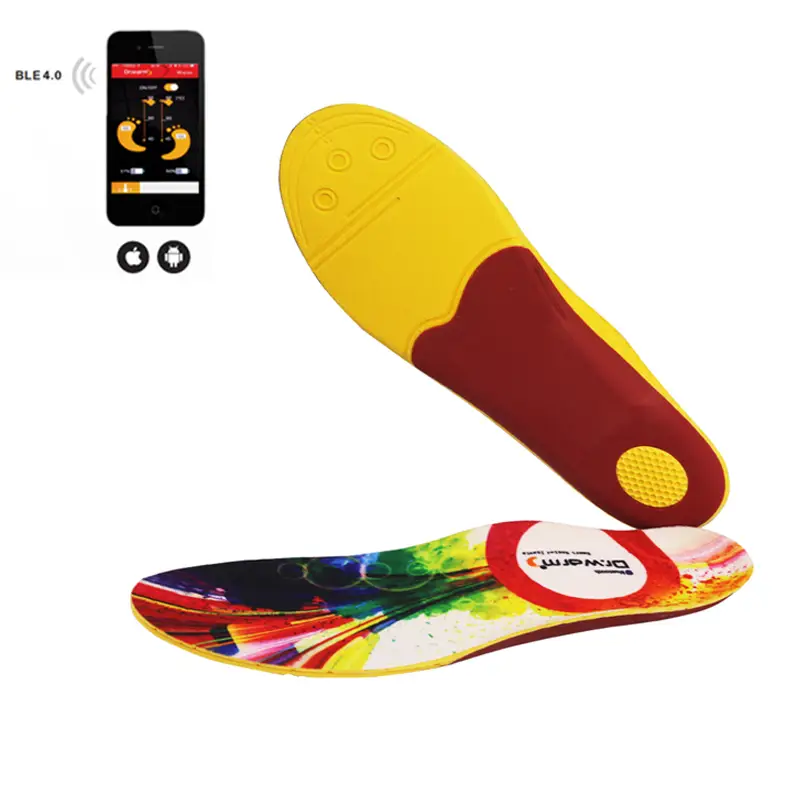 Heated Insoles smartphone- controlled Wireless Control rechargeable power king battery heating shoes insoles 1
