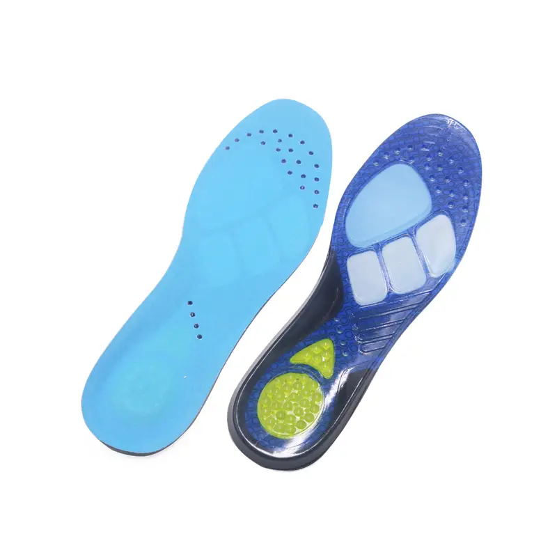Gel sports insole Foot balance shock absorption Antibacterial with color block 1