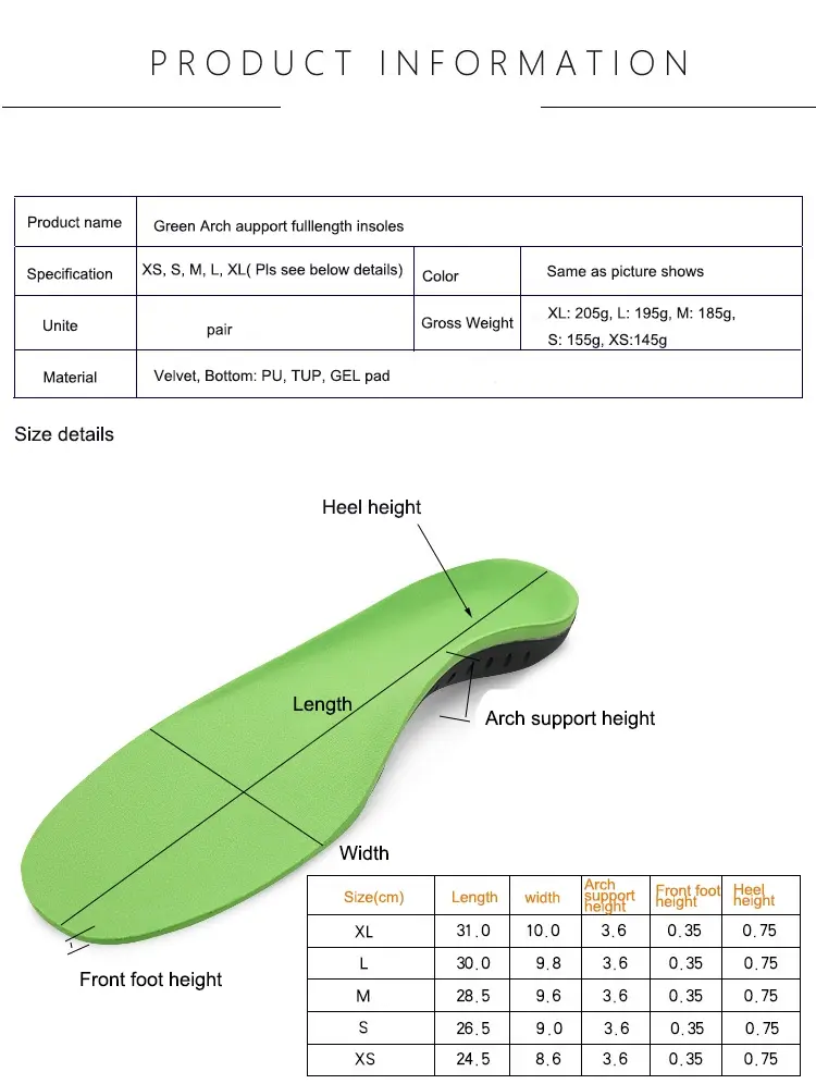 Custom foot orthotic insoles Supply for foot accessories 2