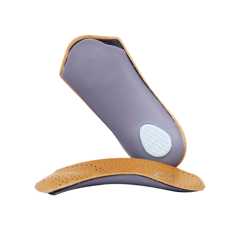 Orthotic Shoe Insoles 3/4 Microfiber leather anti slip high arch support Plantar fasciitis 2