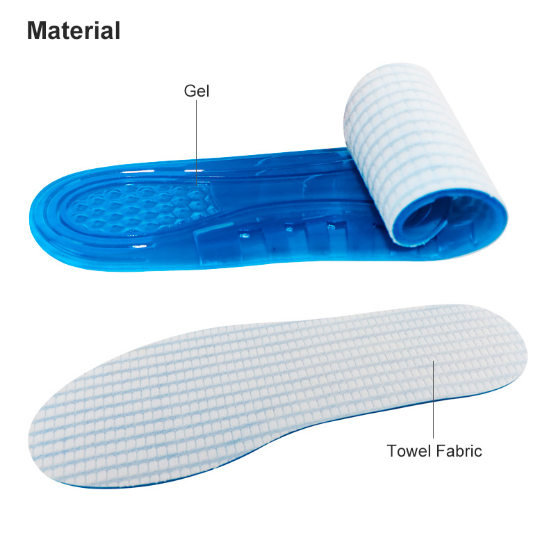 Full Length Gel ice pack insoles Soft Foot Health Care Sport Massaging for sneakers 4