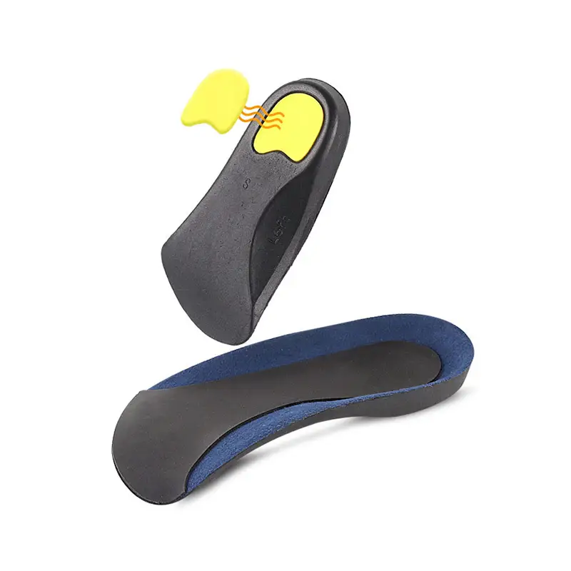 Faux leather 3/4 half-pad high elastic orthopedic insole EVA arch orthopedic soft rear heel pad 1