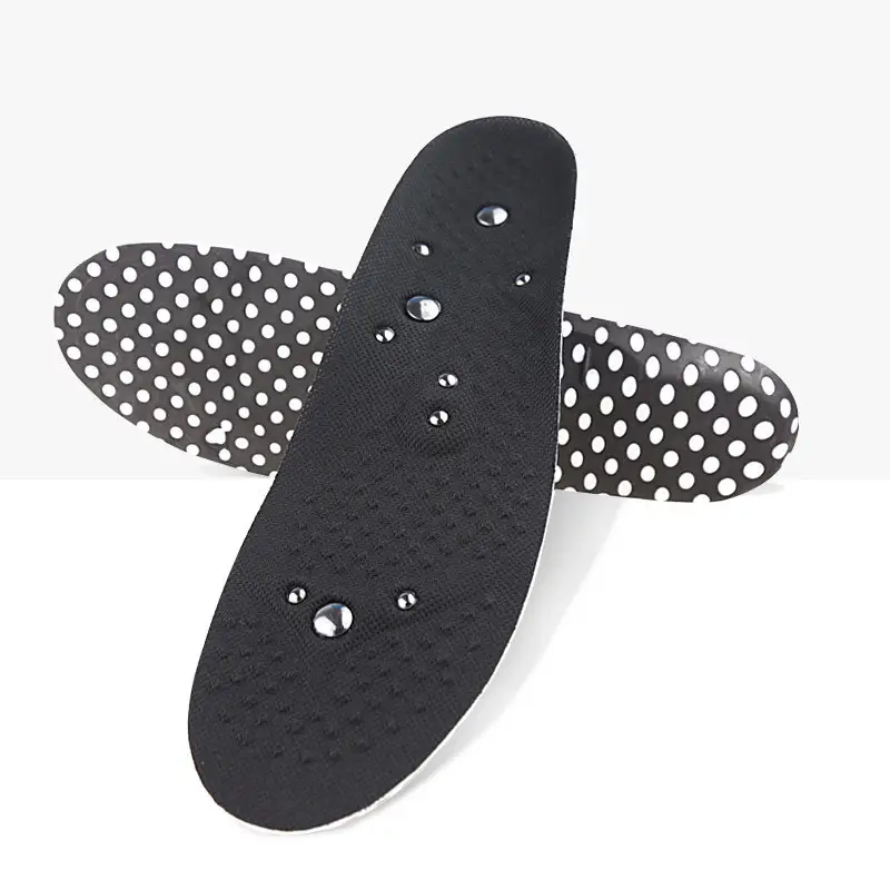 Magnetic therapy massage shock absorption foot arch support sports leisure breathable insole for men and women 1
