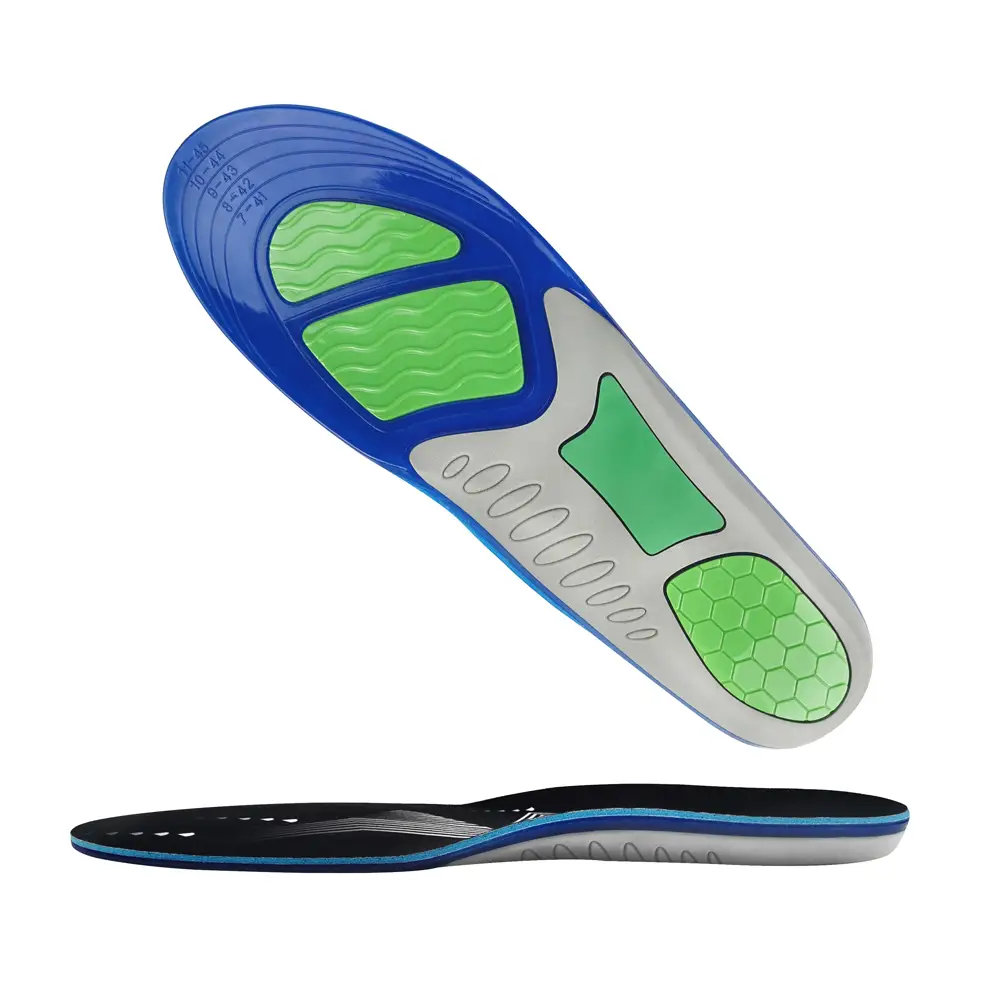 3 Color Unisex TPE/ TPR gel release fatigue secret Anti Swear Athletic shockproof sneaker insole 1