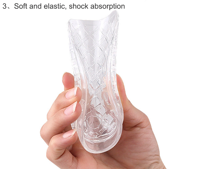 Height increase shoe insoles Five Layer Breathable Invisible silicone height elevator boosting 4