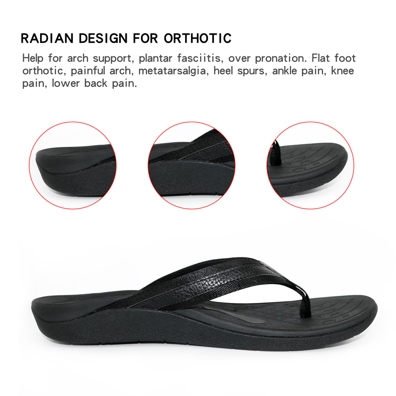 Rubber Sandals with white Fabric arch support orthotic slippers with EVA midsole indoor slippers 6