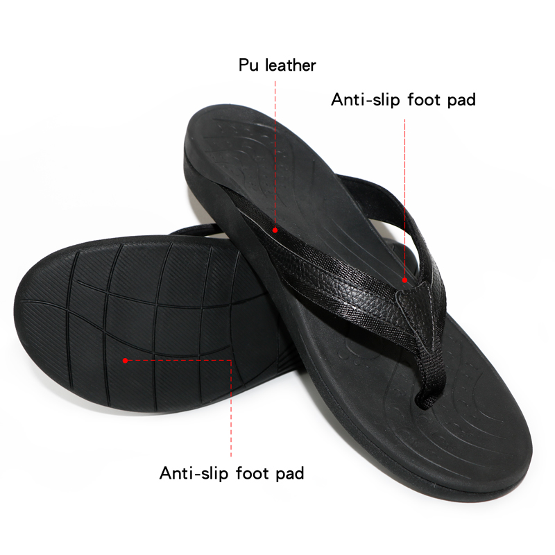 Rubber Sandals with white Fabric arch support orthotic slippers with EVA midsole indoor slippers 2