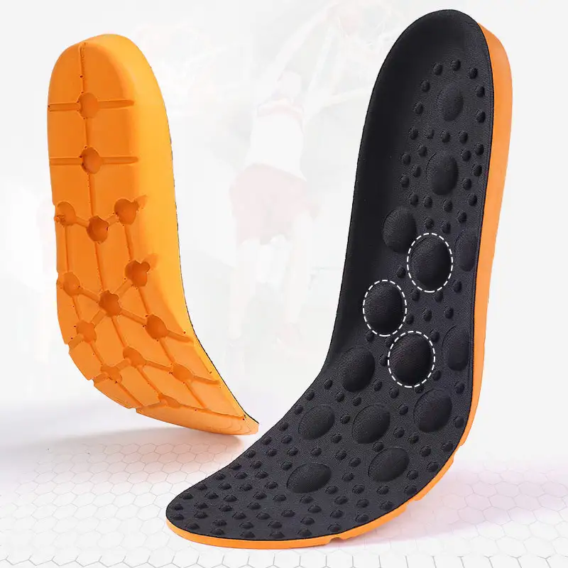 Shock Absorption and Foot Pain Relief Insoles Plantar Fasciitis Orthotics PU Memory Foam Shoe Insoles 1