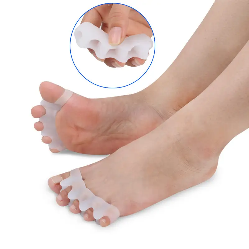 Manufacture Adults and Children Toe Separator Bunion Corrector Set SEBS Five Hole Foot Finger Pedicure Toe Separator 1