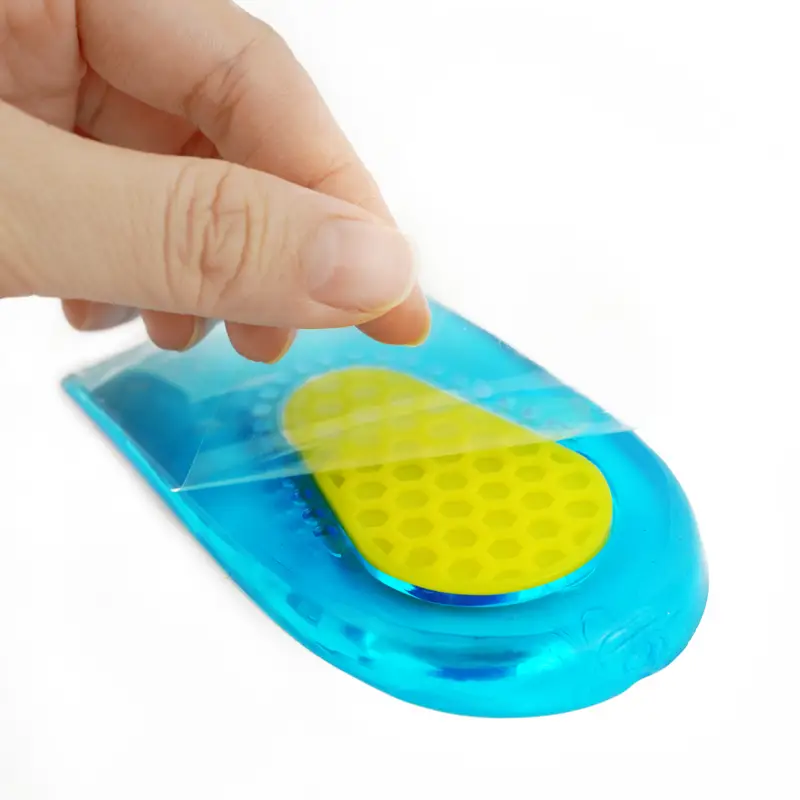 Soft and Comfortable Heel Pain Relieve Honeycomb Plantar sports Shock Absorption Half Heel Pad 1