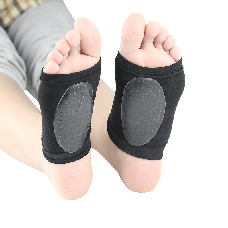 Gel Heel Cushion Socks Plantar Fasciitis Arch Support Black Socks 3