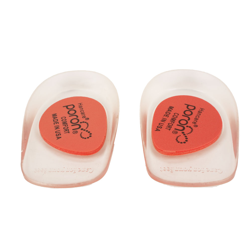 S-King Man And Women PU PORON Heel Pads heel cushion Insoles For Heel Lift Snugs Pain Cups 1