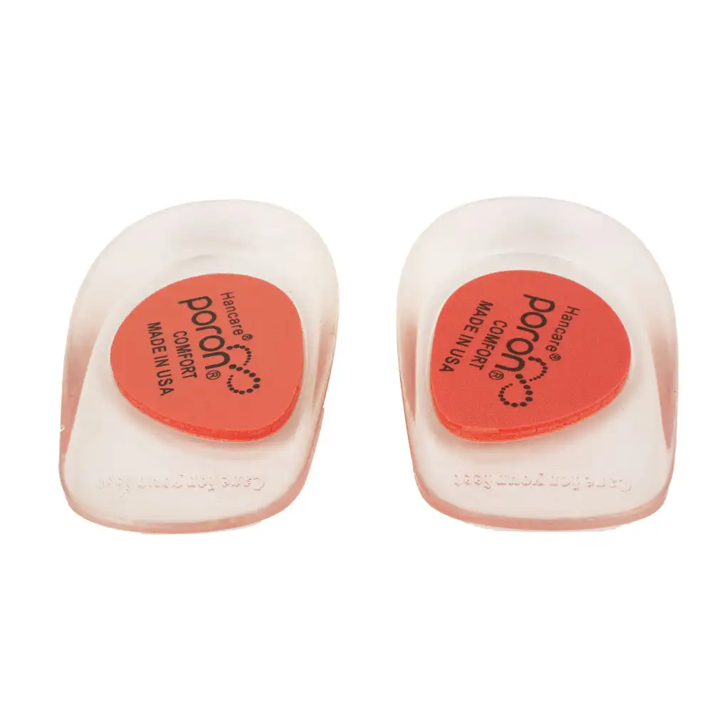 S-King Man And Women PU PORON Heel Pads heel cushion Insoles For Heel Lift Snugs Pain Cups 1