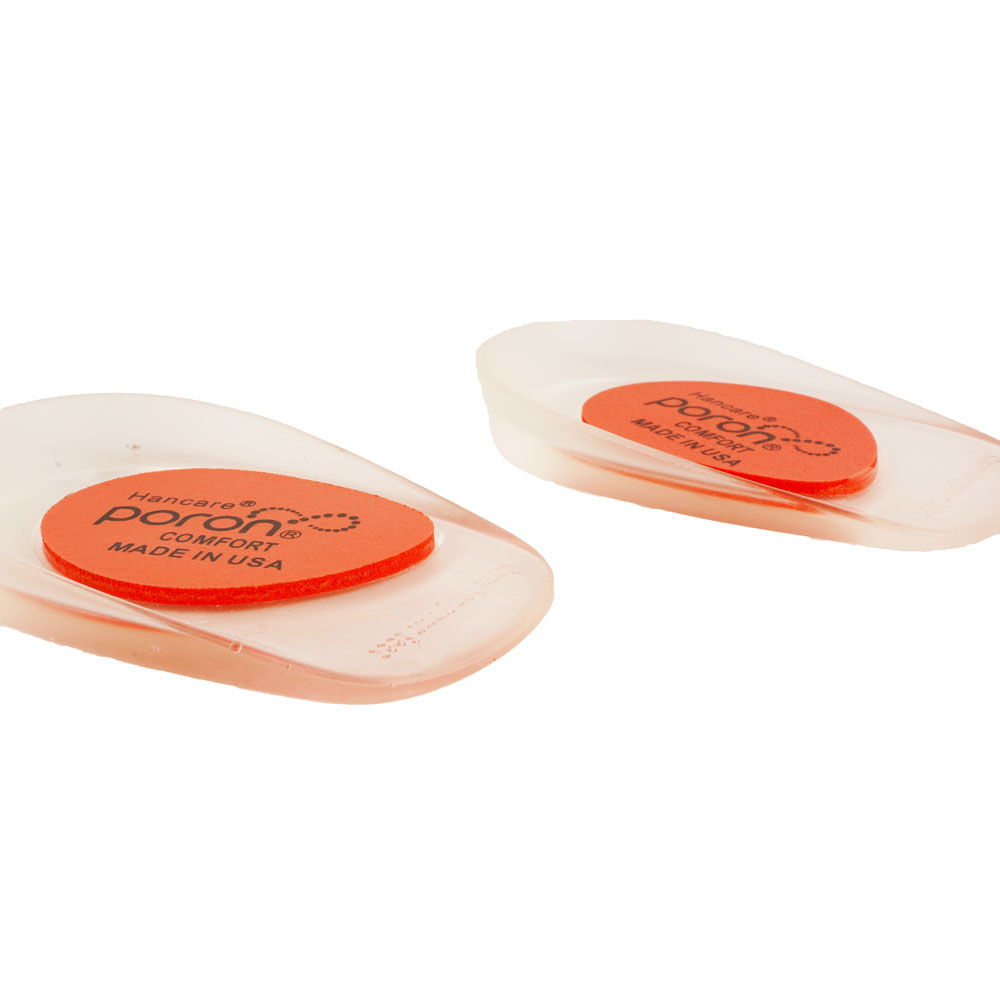 S-King Man And Women PU PORON Heel Pads heel cushion Insoles For Heel Lift Snugs Pain Cups 2