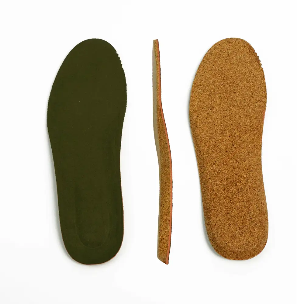 S-King Man And Women Cork Insole New Design Natural Deodorization Customizable Cork Light Breathable Insole 1