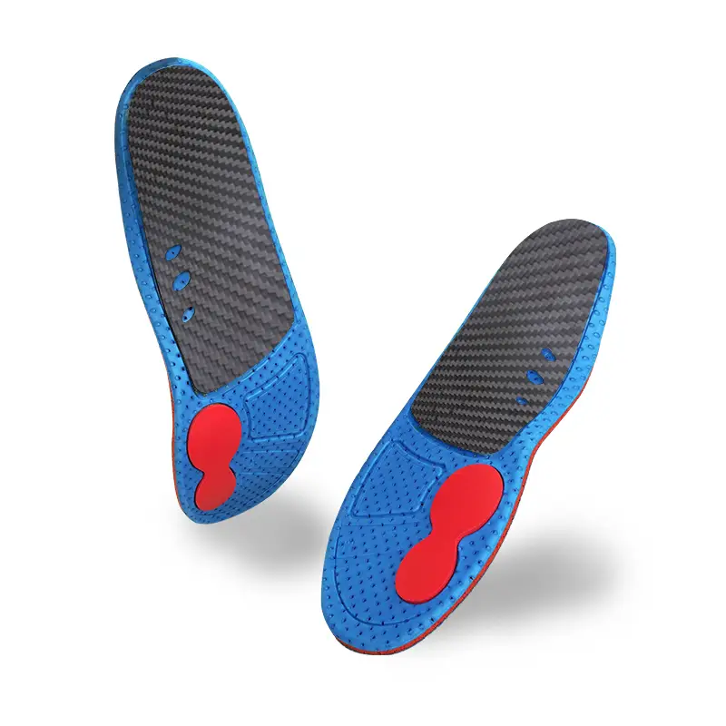 S-King Carbon Fiber Insoles Flat Foot Eliminate Pressure Orthotic Insoles Full Length with Arch Supports 1