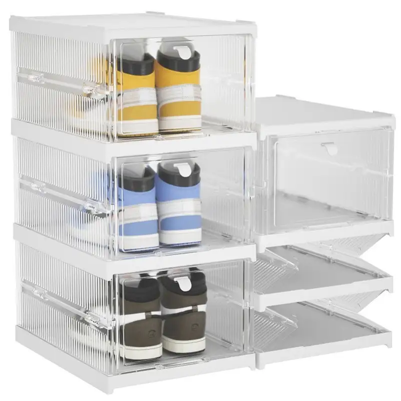 Shoe Storage Foldable Shoe Organizer Shoe box Sneaker Storage Collapsible 1