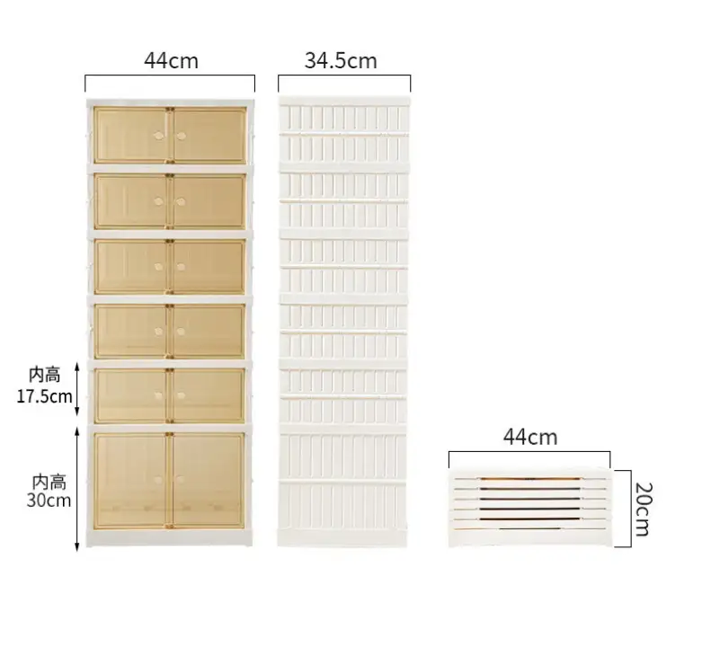 New hot-selling Folding shoe storage box installation-free storage box multi-layer shoe rack 1