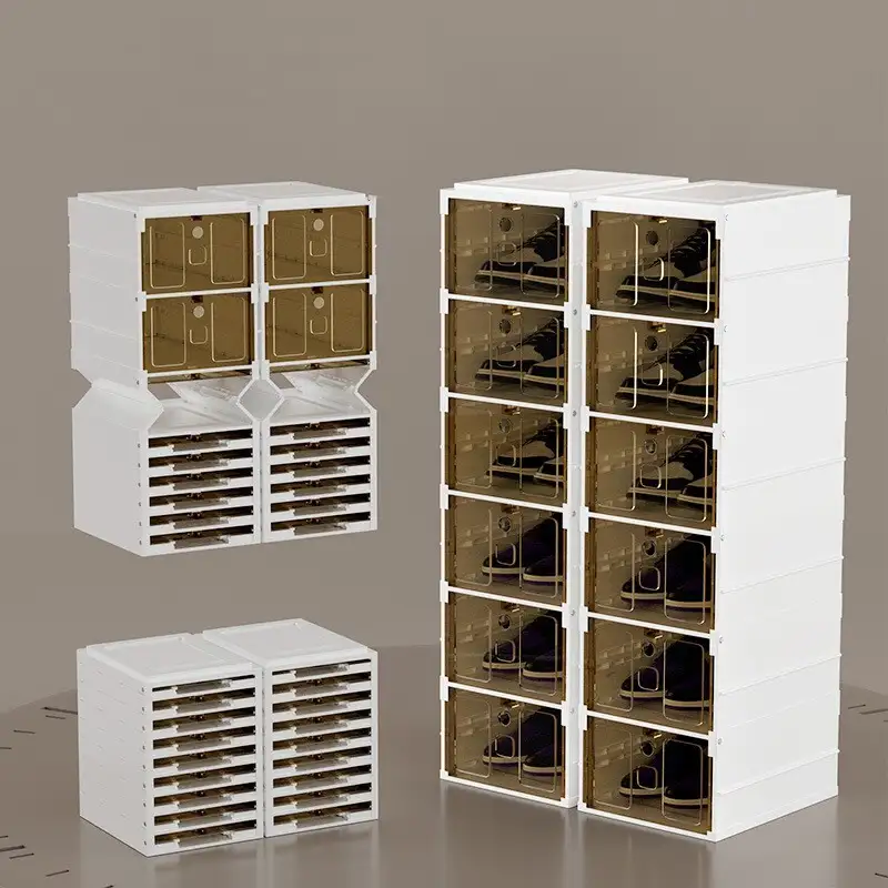 Stackable Acrylic Organizer Clear Shoes Case Container Box Plastic Storage Box Transparent 1