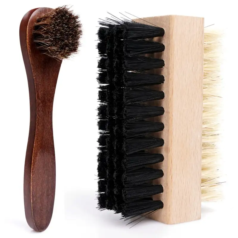 S-King Custom Handheld Wooden Handle Boot Shoe Washing Polish Shoe Shine Brush 1