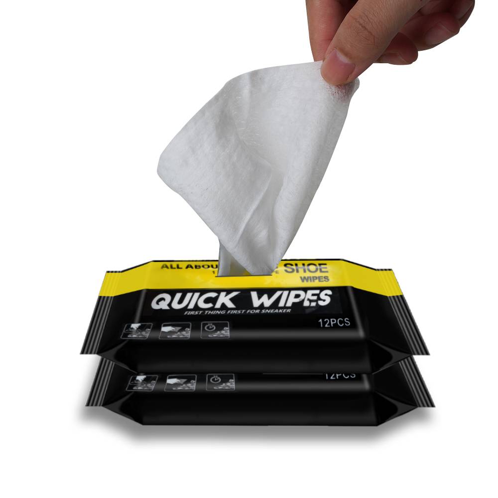 Custom Logo Shoe Shine Wipes Disposable Non-woven Sneaker Cleaner Wet Wipes 2