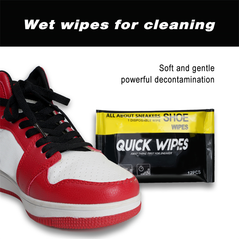 Custom Logo Shoe Shine Wipes Disposable Non-woven Sneaker Cleaner Wet Wipes 5