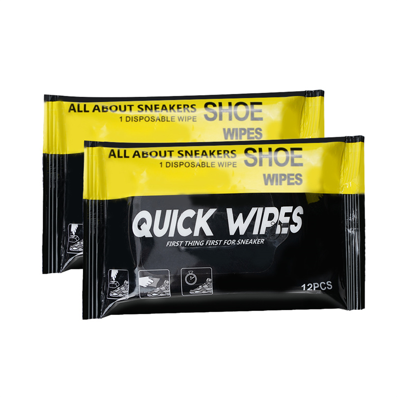 Custom Logo Shoe Shine Wipes Disposable Non-woven Sneaker Cleaner Wet Wipes 6