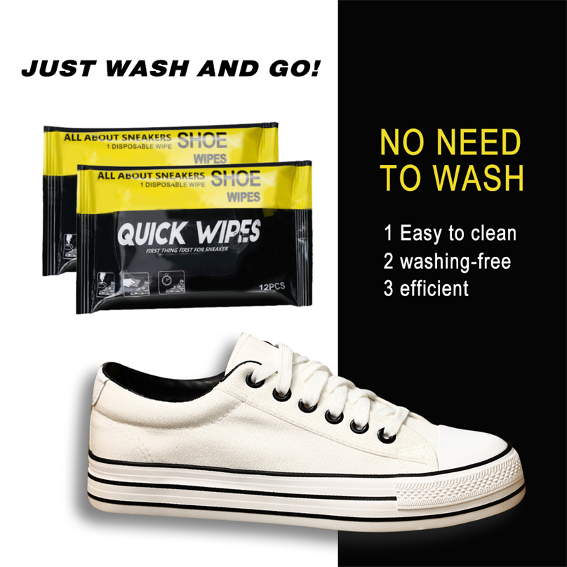 Custom Logo Shoe Shine Wipes Disposable Non-woven Sneaker Cleaner Wet Wipes 4
