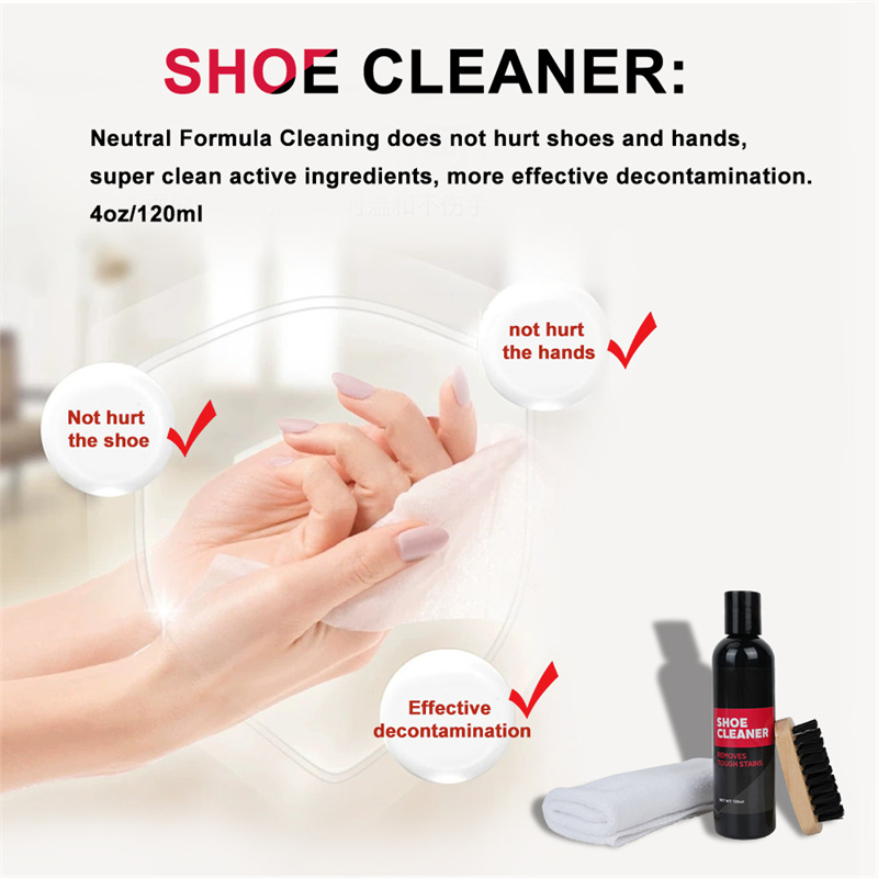 Factory Custom Eco Friendly Natural Premium shoe cleaning kit with brush sneaker cleaning 4