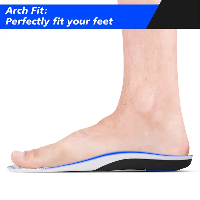 Man Women Arch Support Orthotic Heel  Insoles For Shoes Customizable And Cut EVA+Poron Shock Absorbing Sport Insoles 1