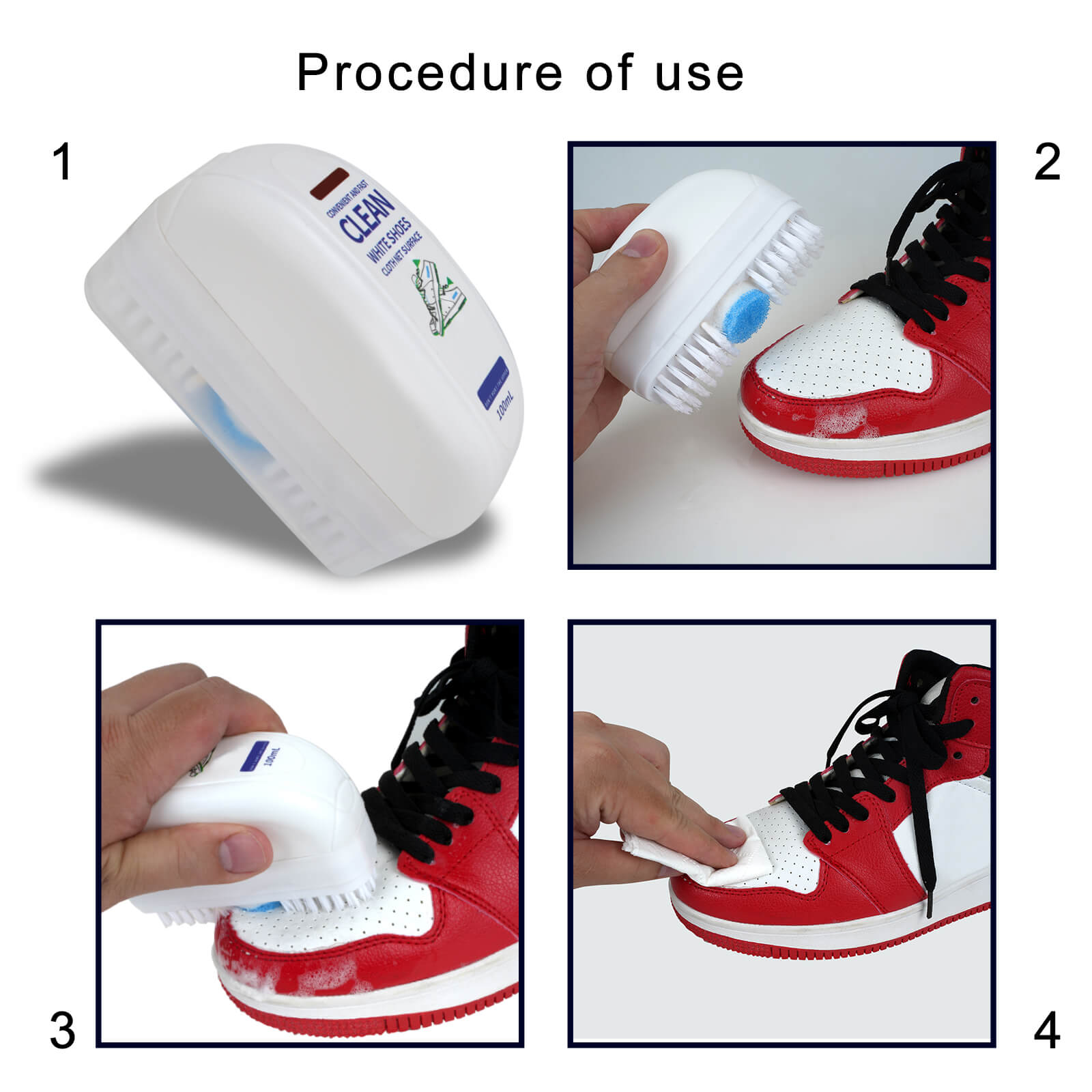 OEM Multifunctional Shoes Cleaning Brush with Liquid Soap Wholesale 4
