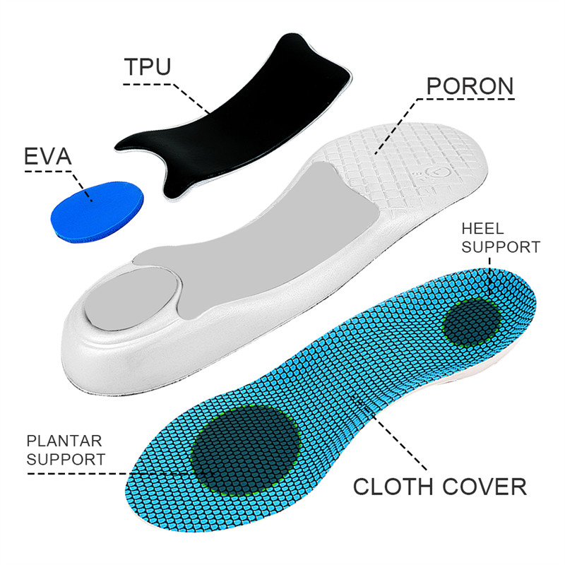3/4 Length High Arch Support Insoles Orthotics Inserts for Flat Feet Plantar Fasciitis Relief Heel Pad Shoe Insole for Women/Men 8